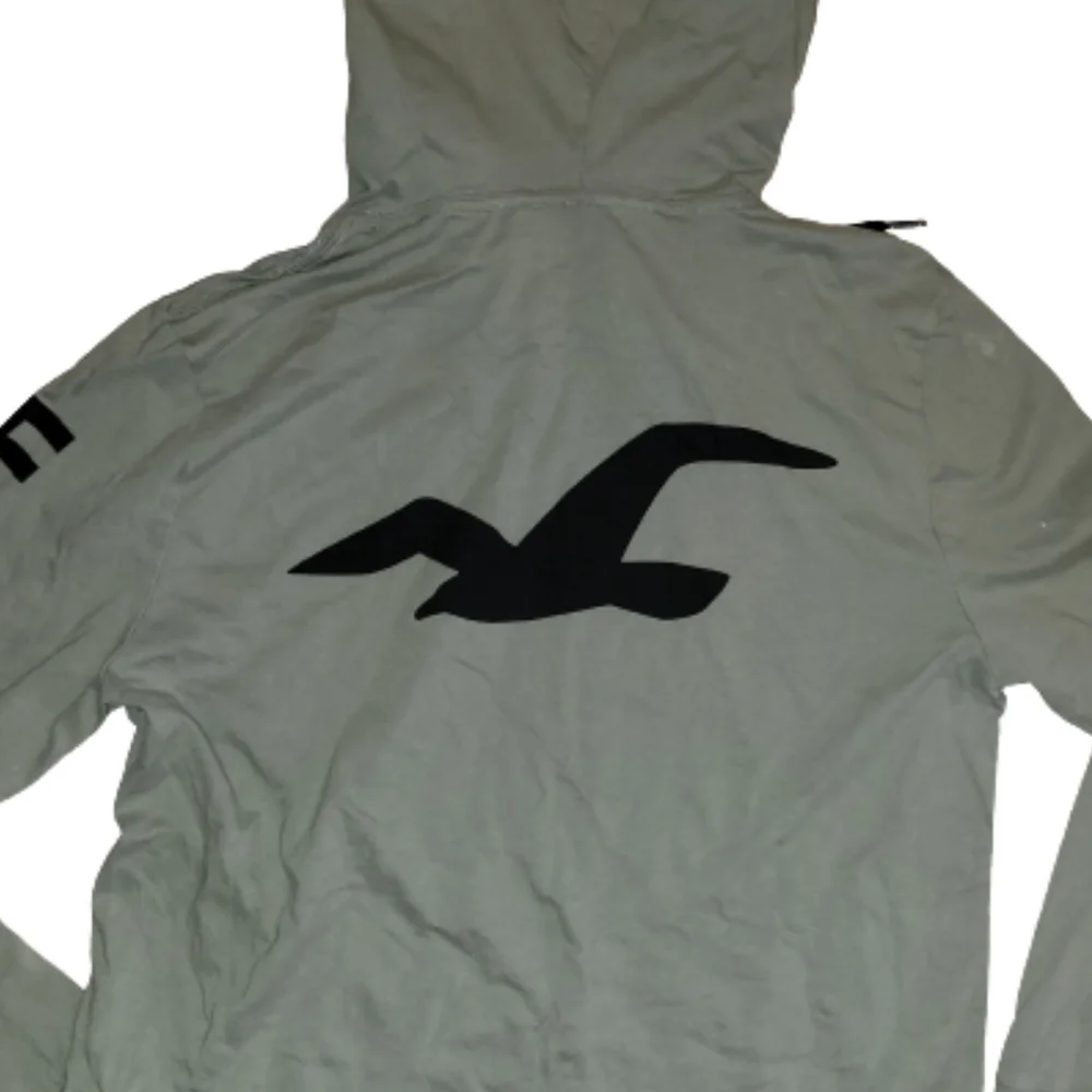 Hollister Mens Pullover TShirt Hoodie Sage/Army Green Long Sleeve Small - Picture 10 of 11